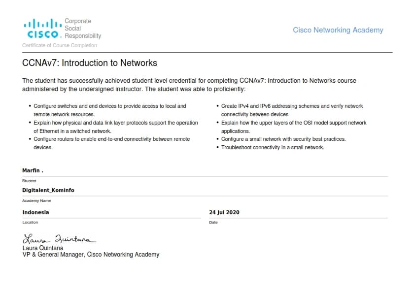 CCNAv7: Introduction to Networks