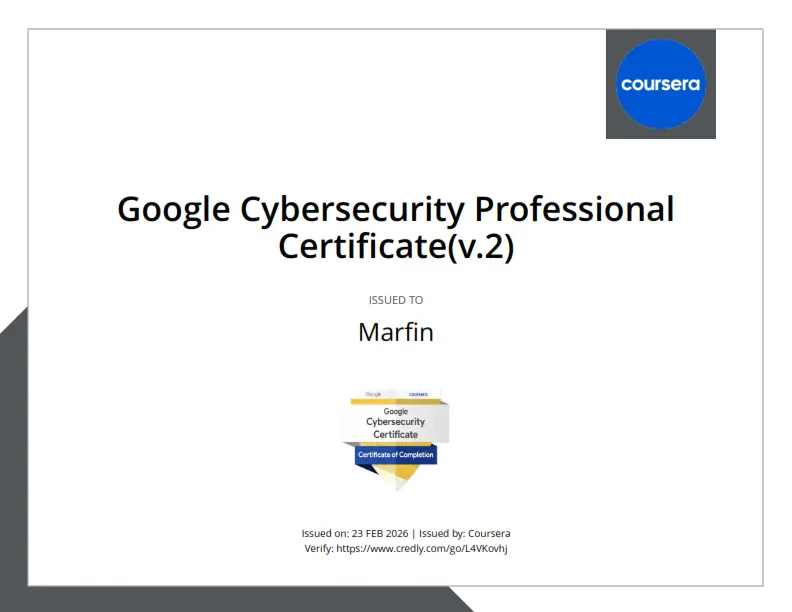 Google Cybersecurity Professional Certificate
