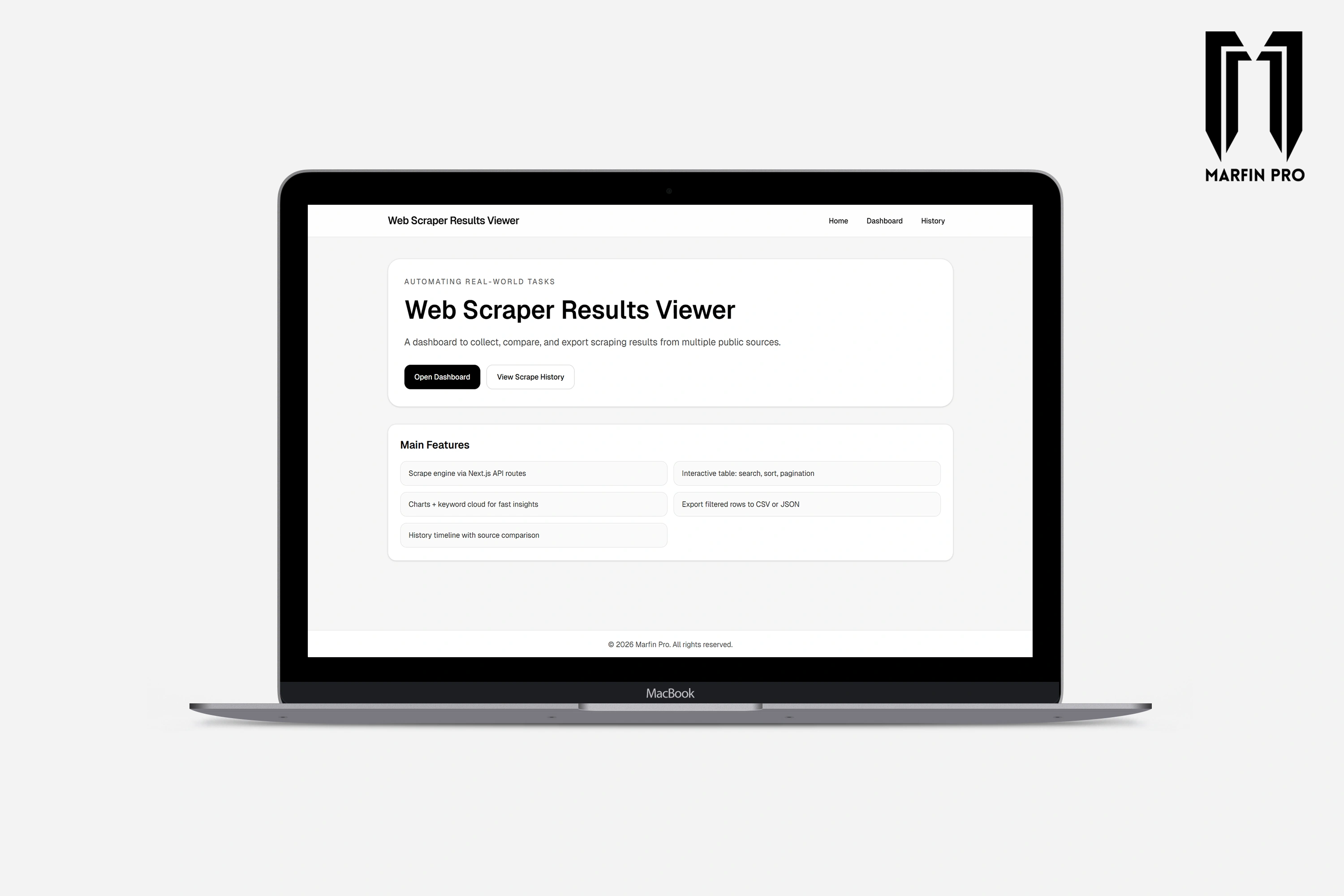 WebScraper Dashboard